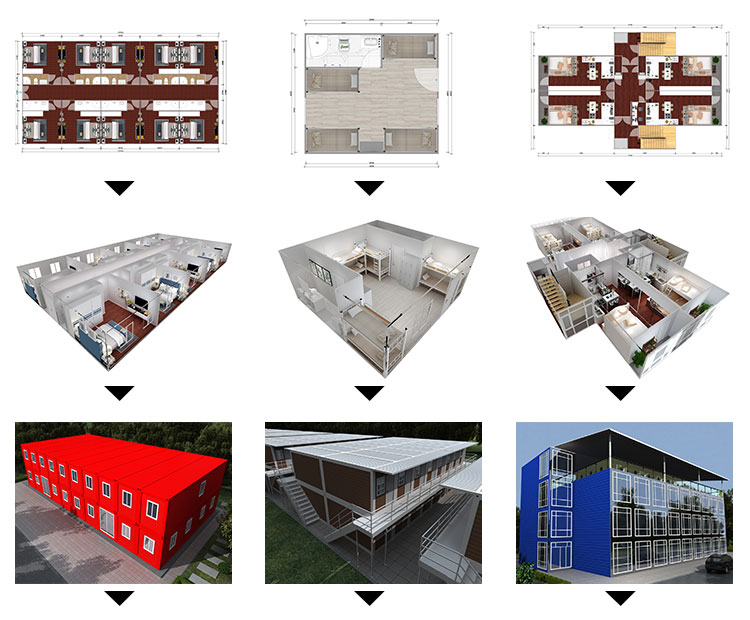 Ký túc xá container 3 tầng đúc sẵn